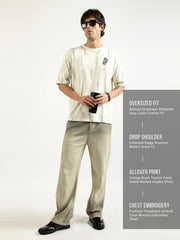 Landdrift Cream Half Sleeve T-Shirt