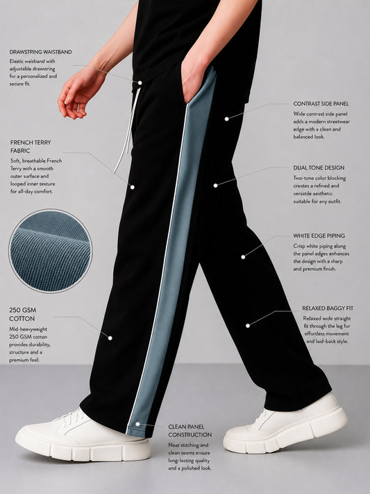 Bold Panel Black Pant
