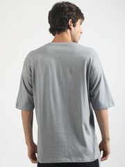 Young Uniquex Grey Half Sleeve T-Shirt
