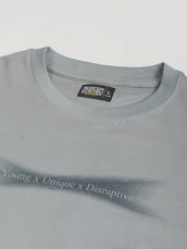 Young Uniquex Grey Half Sleeve T-Shirt