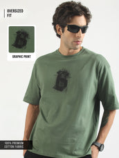 Splatter Hunter Green Half Sleeve T-Shirt