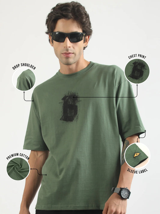 Splatter Hunter Green Half Sleeve T-Shirt
