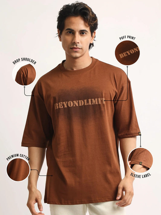 Beyond Limit Brown Half Sleeve T-Shirt