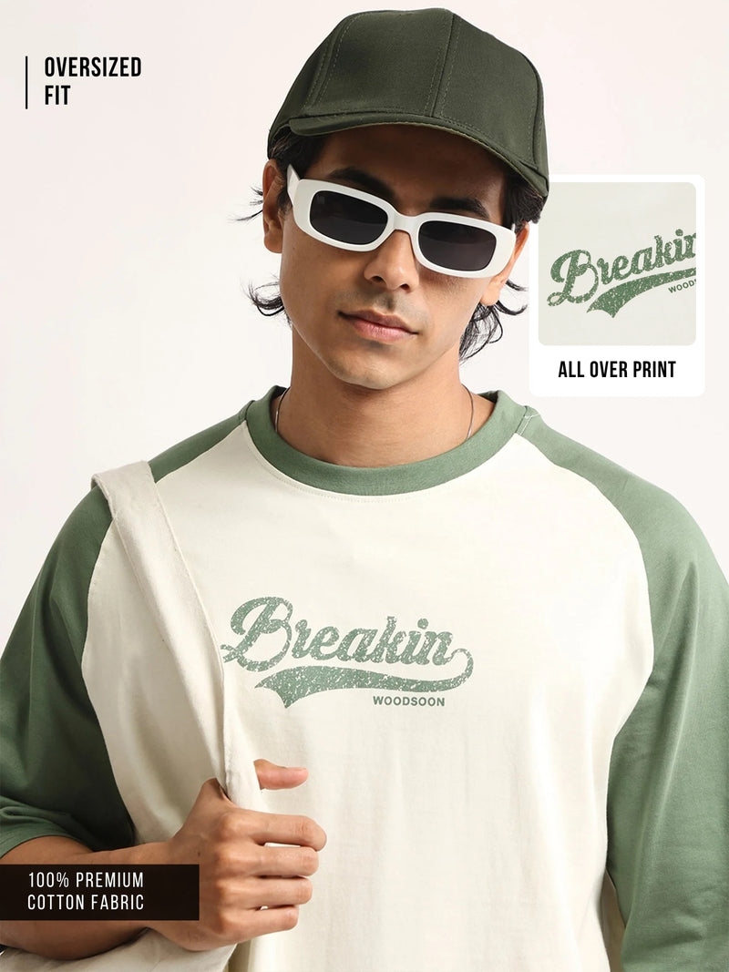 Breakin Cream, Hunter Green Half Sleeve T-Shirt