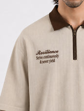 Resilience Biscuit Half Sleeve Polo T-Shirt