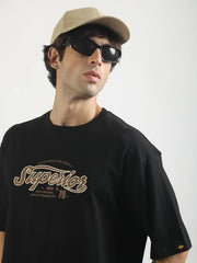 Superior Black, Brown Half Sleeve T-Shirt