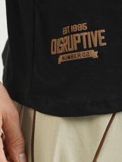 Superior Black, Brown Half Sleeve T-Shirt