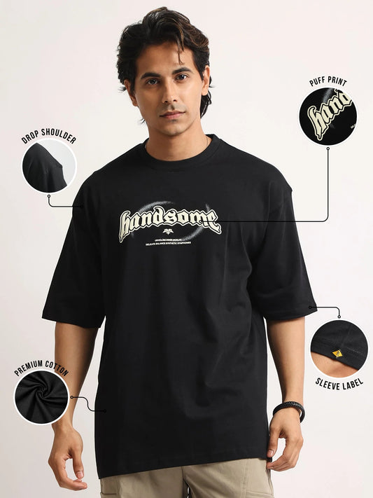 Handsome Black Half Sleeve T-Shirt
