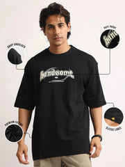 Handsome Black Half Sleeve T-Shirt