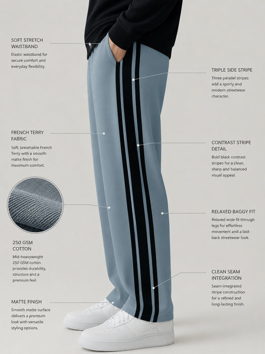 Runner Light Grey Baggy Trackpant