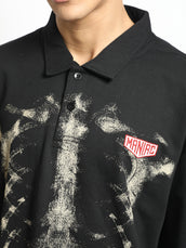 Black Skeleton Half Sleeve T-Shirt
