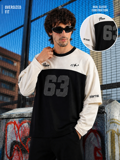 Doctor Sleeve Black, Cream T-Shirt