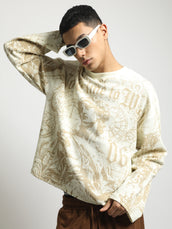 No Time Wasted Cream Full Sleeve T-Shirt