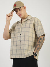 Resort Checks Beige Shirt