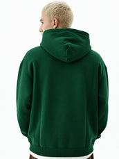 Cozy Cut Zipper Full Sleeve Botten Green Sweatshirt