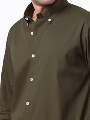 Soft Twill Olive Full Sleeve Shirt