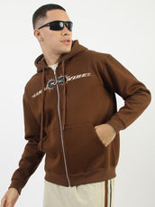 Iron clasp Brown Full Sleeve Sweatshirt