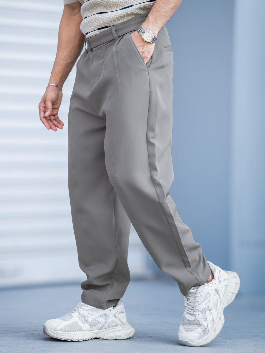 Korean Mist Green Belted Trouser