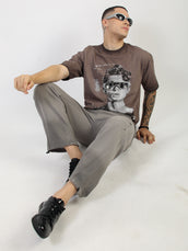 AcidWash Dusty Pink Half Sleeve T-Shirt