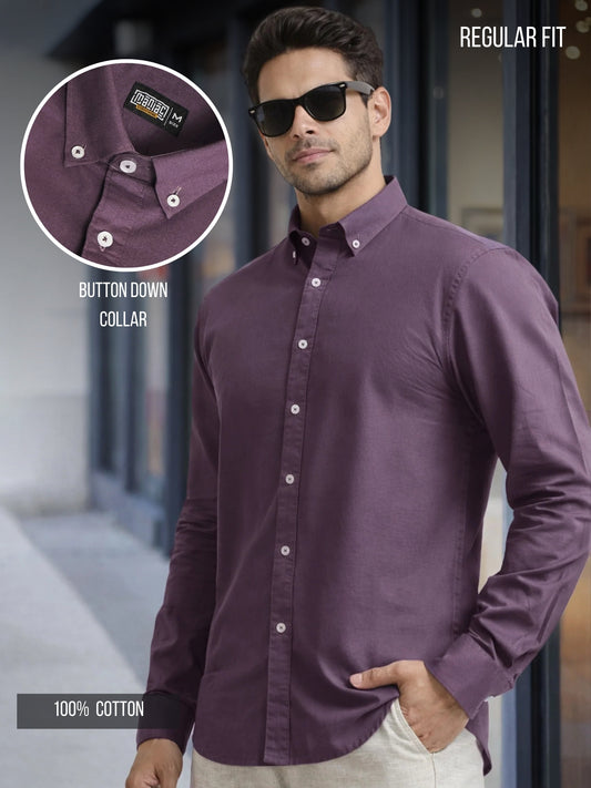 Oxford Purple Full Sleeve Shirt