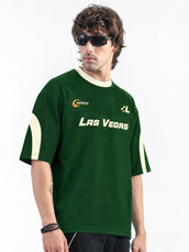 Las Vegas Bottle Green Half Sleeve T-Shirt