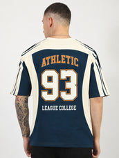 Teal Blue Athletic Half Sleeve T-Shirt
