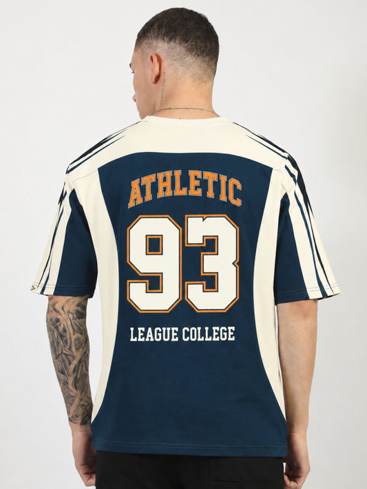 Teal Blue Athletic Half Sleeve T-Shirt