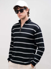 Sweater Knit Black Sweatshirt