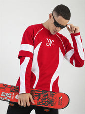 Colorblock Nyc Red Doctor Sleeve T-Shirt