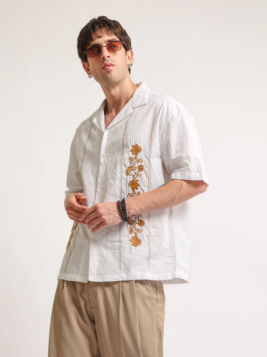 Embroidery White Shirt