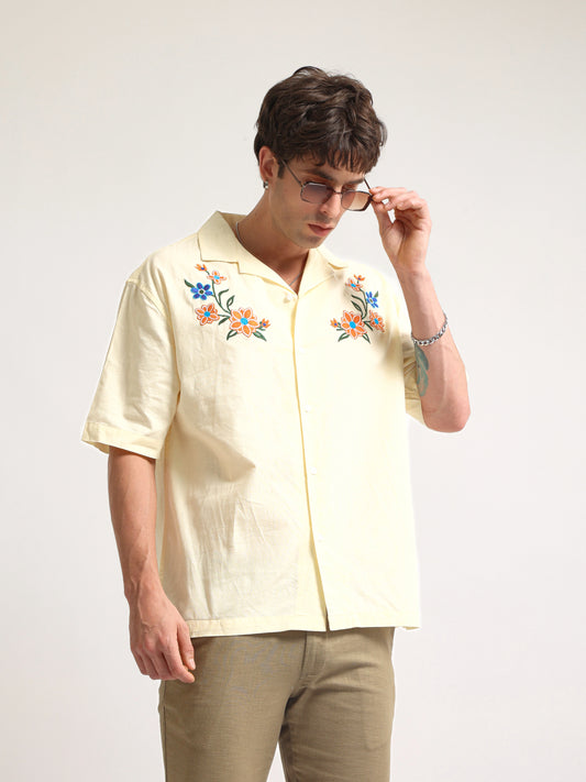 Embroidery Yellow Shirt