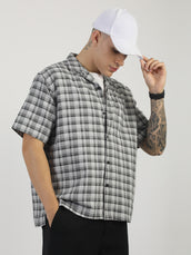 Plaid Checks Grey Shirt