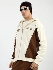 Brooklyn Cream Full Sleeve Boxy Sweatshirt