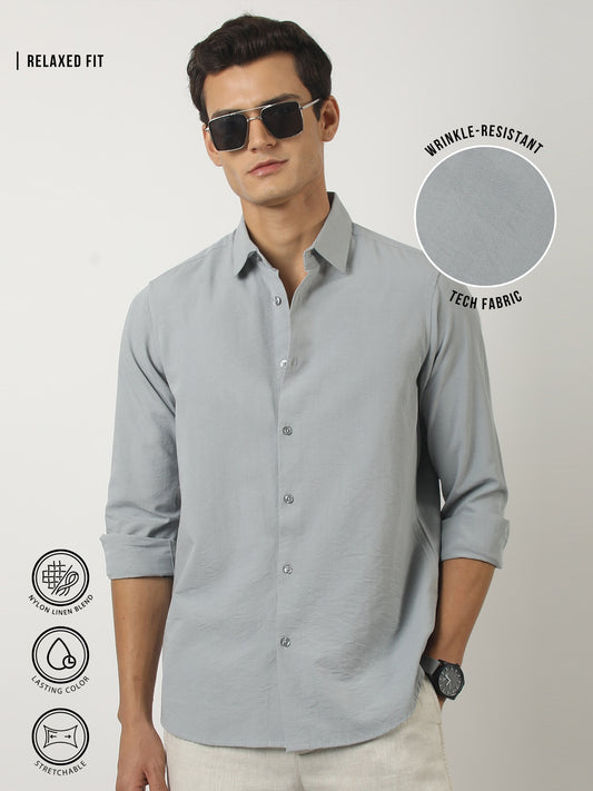 Soft Tech Light Grey Full Sleeve Shirt
