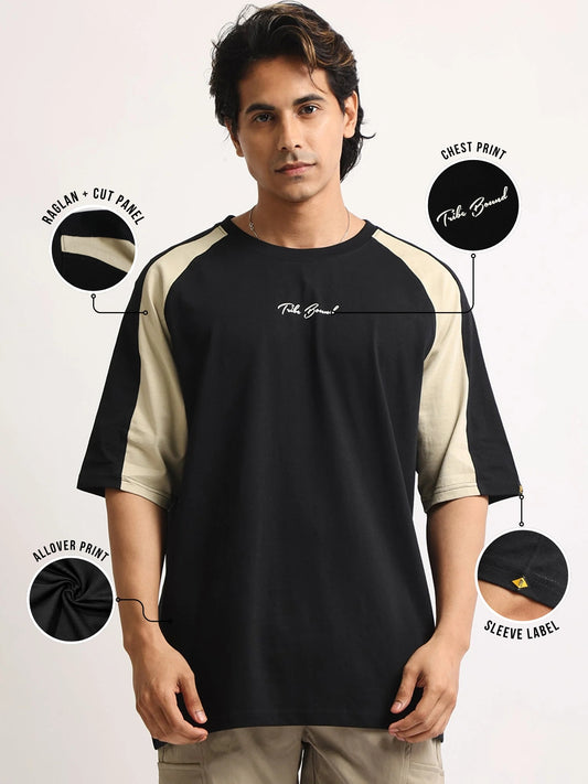 Bound Black, Biscuit Half Sleeve T-Shirt