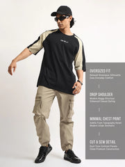 Bound Black, Biscuit Half Sleeve T-Shirt