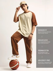 Disruptive Biscuit, Brown Half Sleeve T-Shirt