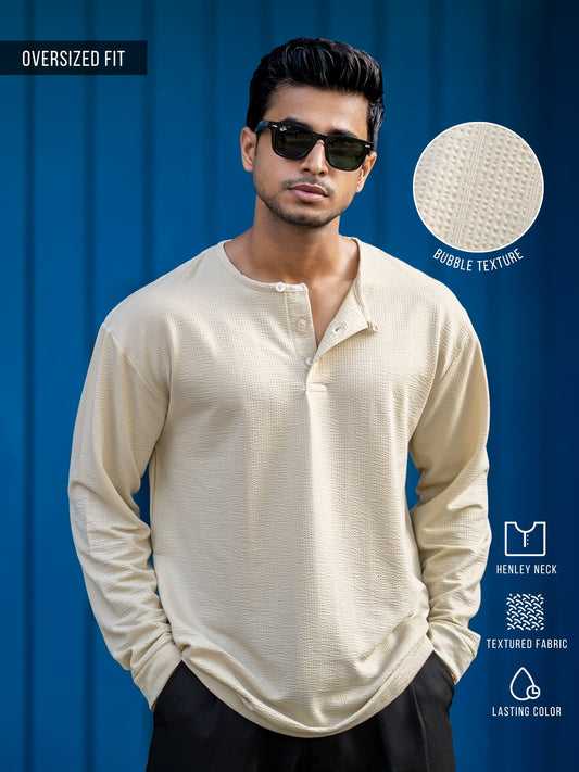 Bubble Beige Full Sleeve Tshirt