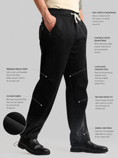 Black Ombre Print Baggy Fit TrackPant