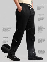 Black Ombre Print Baggy Fit TrackPant
