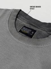 Miami Washed Grey Half Sleeve T-Shirt