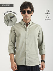 Soft Twill Mist Green Full Sleeve Shirt