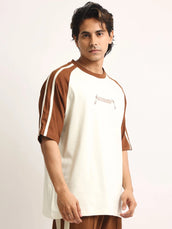 Beyound Cream, Brown Half Sleeve T-Shirt