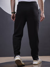 Invert Pleat Black Trackpant