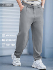Korean Mist Green Belted Trouser