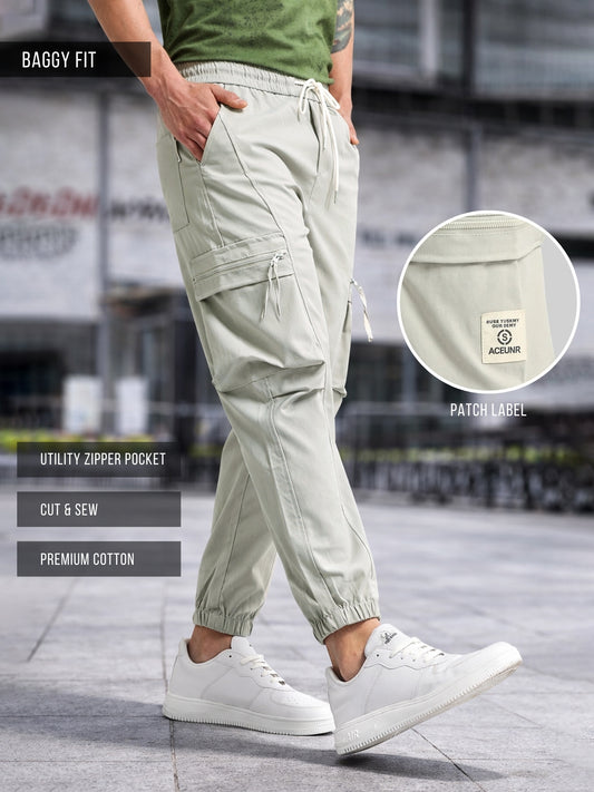 Grey Cargo Pant with Side Patch Pocket
