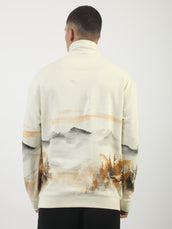 Mist Valley Cream Full Sleeve Sweatshirt