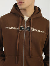 Iron clasp Brown Full Sleeve Sweatshirt
