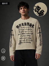 Wordings Biscuit Waffle Full Sleeve T-Shirt