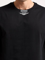 Overthinker Black Half Sleeve T-Shirt